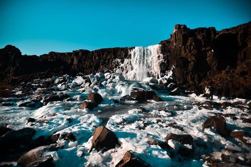 izlanda Oxararfoss şelalesi